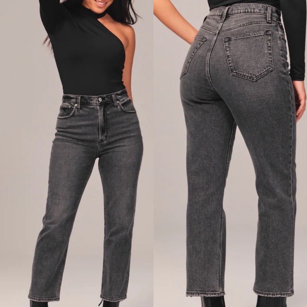 NWT Abercrombie Ankle Straight Ultra High Rise Jeans LONG